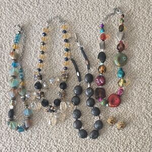 Colorful Beaded Necklace/Earring Set